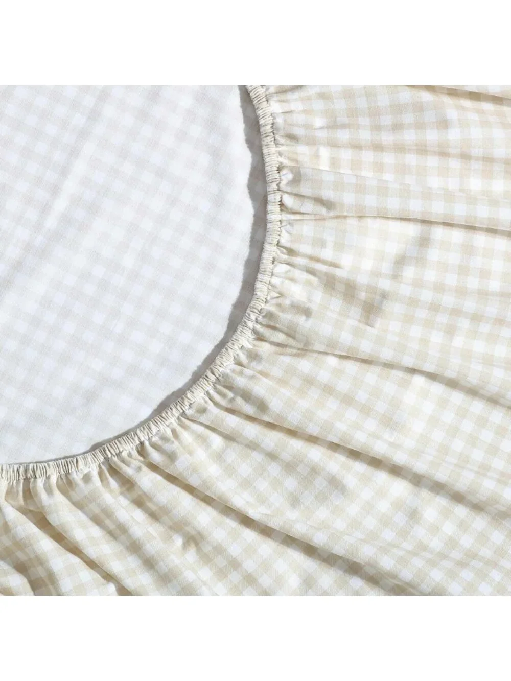 Full Size 100% Cotton Percale Sheet Set - Crisp, Breathable Bedding, Gingham